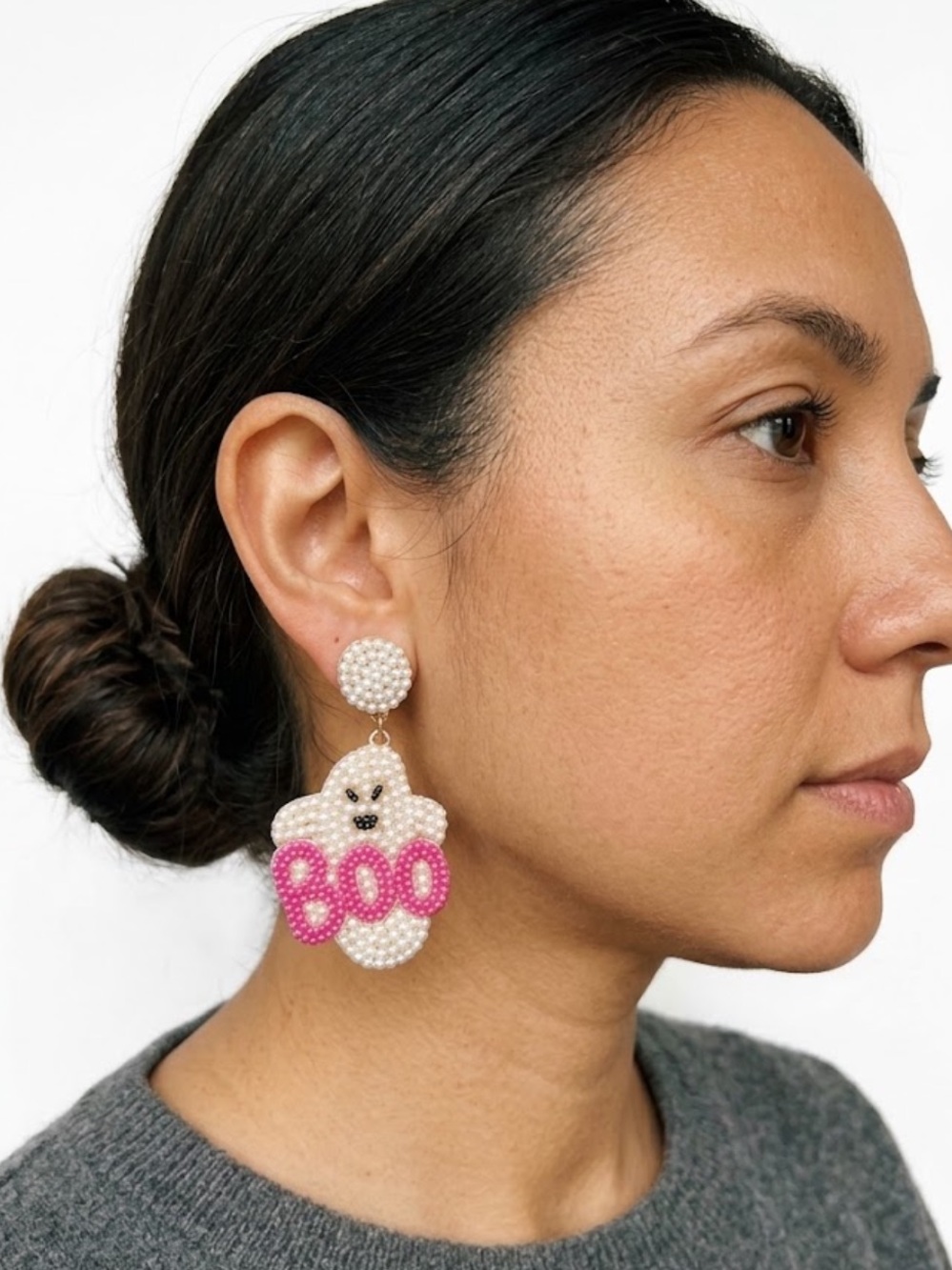 NWT Ghost Boo Earrings Halloween Dangle Spooky Cute Earrings Festive Jewelry